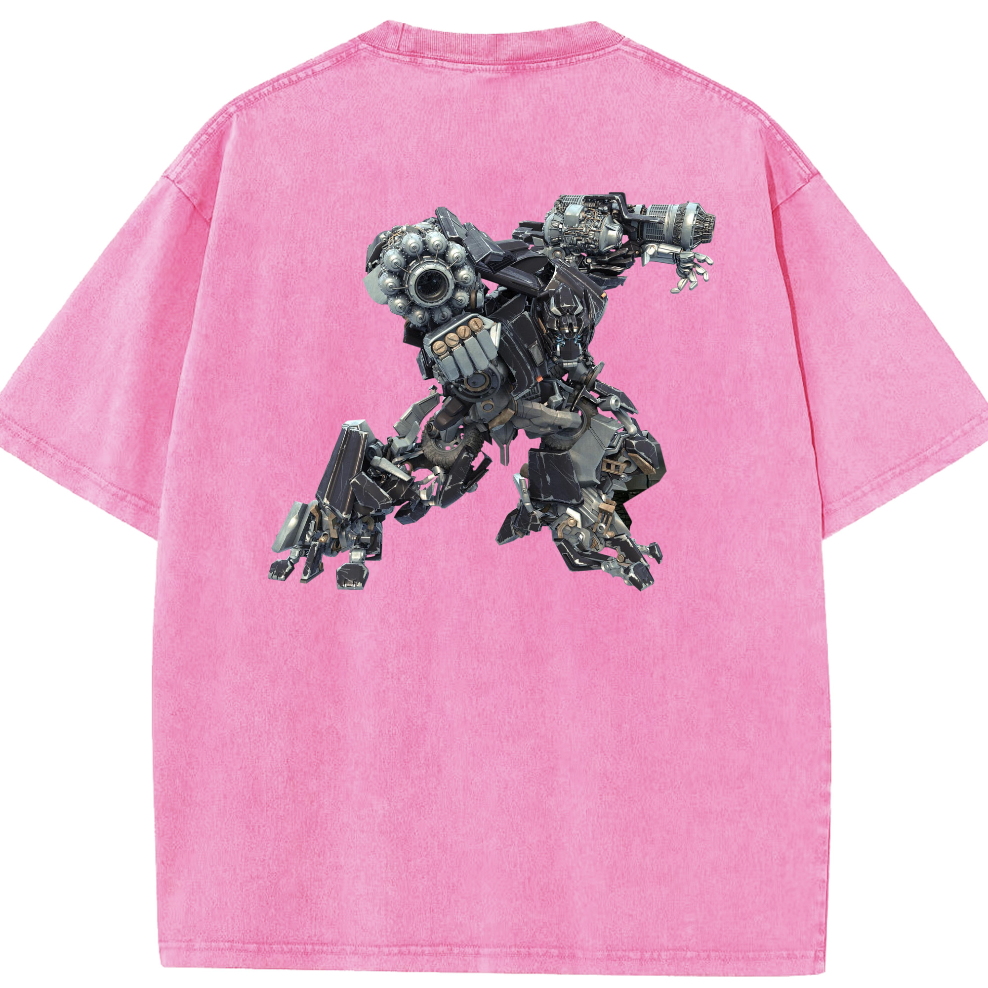 （画像用）  綿100% ヴィンテージ風 半袖Tシャツ（背面プリント）